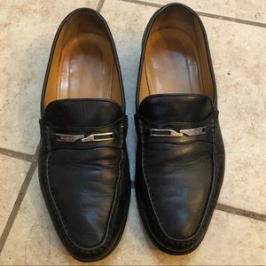 Bruno Magli black leather loafers • men's size 13 • genuine black leather